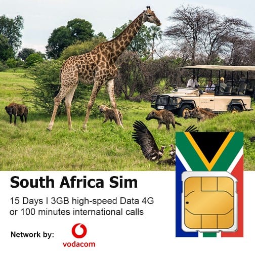 South Africa travel sim 15 days 3GB data