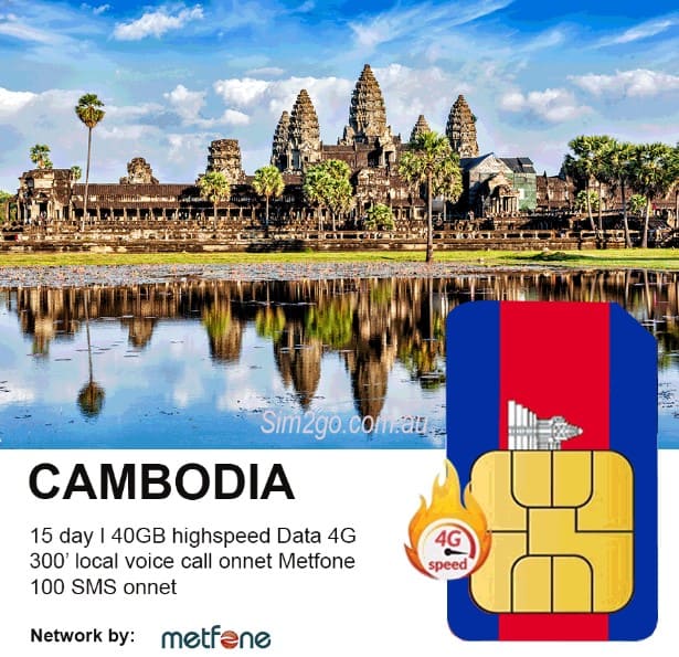 Cambodia Travel SIM 8 days 4GB