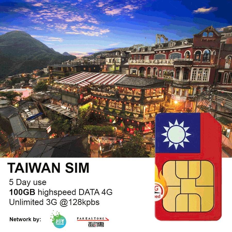 Taiwan Travel Sim 5 Day 5GB Data