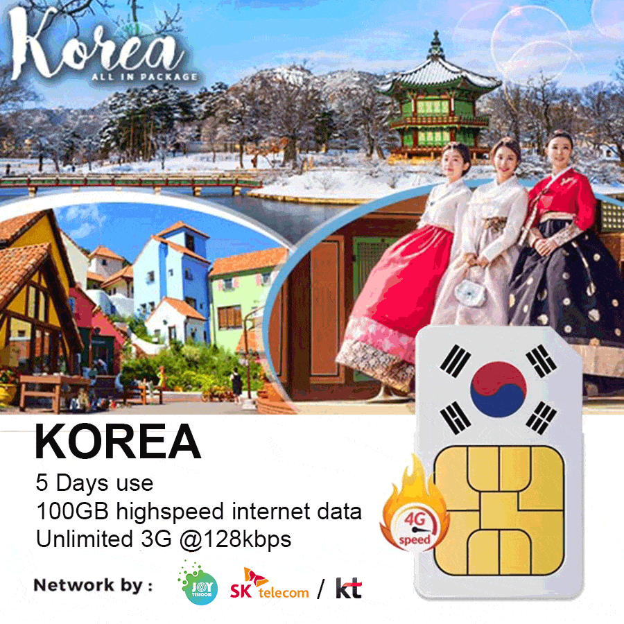 Korea Travel Sim 5 Day 5GB