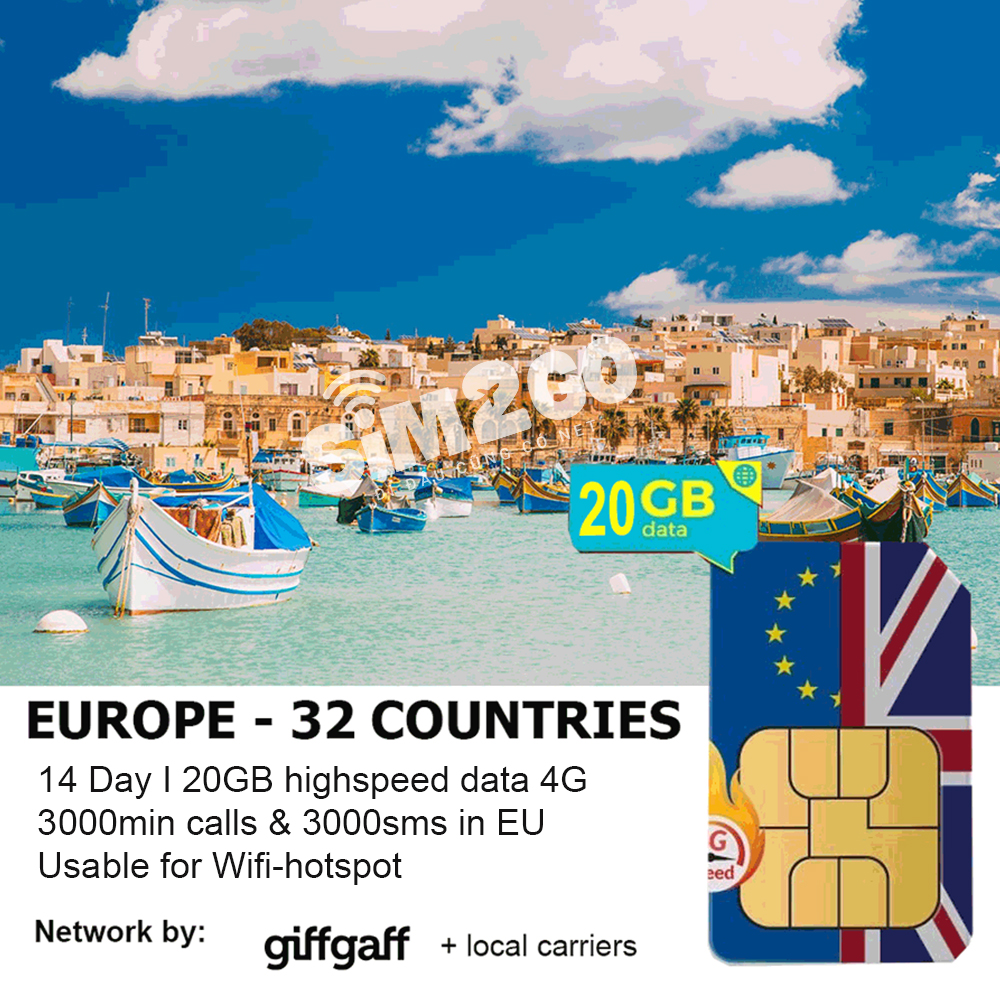 Europe travel sim card